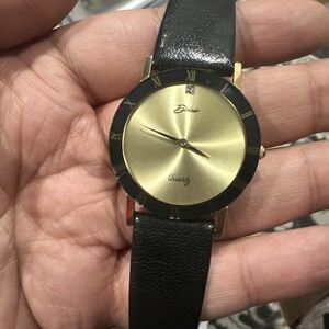 Working Vintage Belair Unisex Watch Swiss Black Roman New Battery 32mm Fit 8in